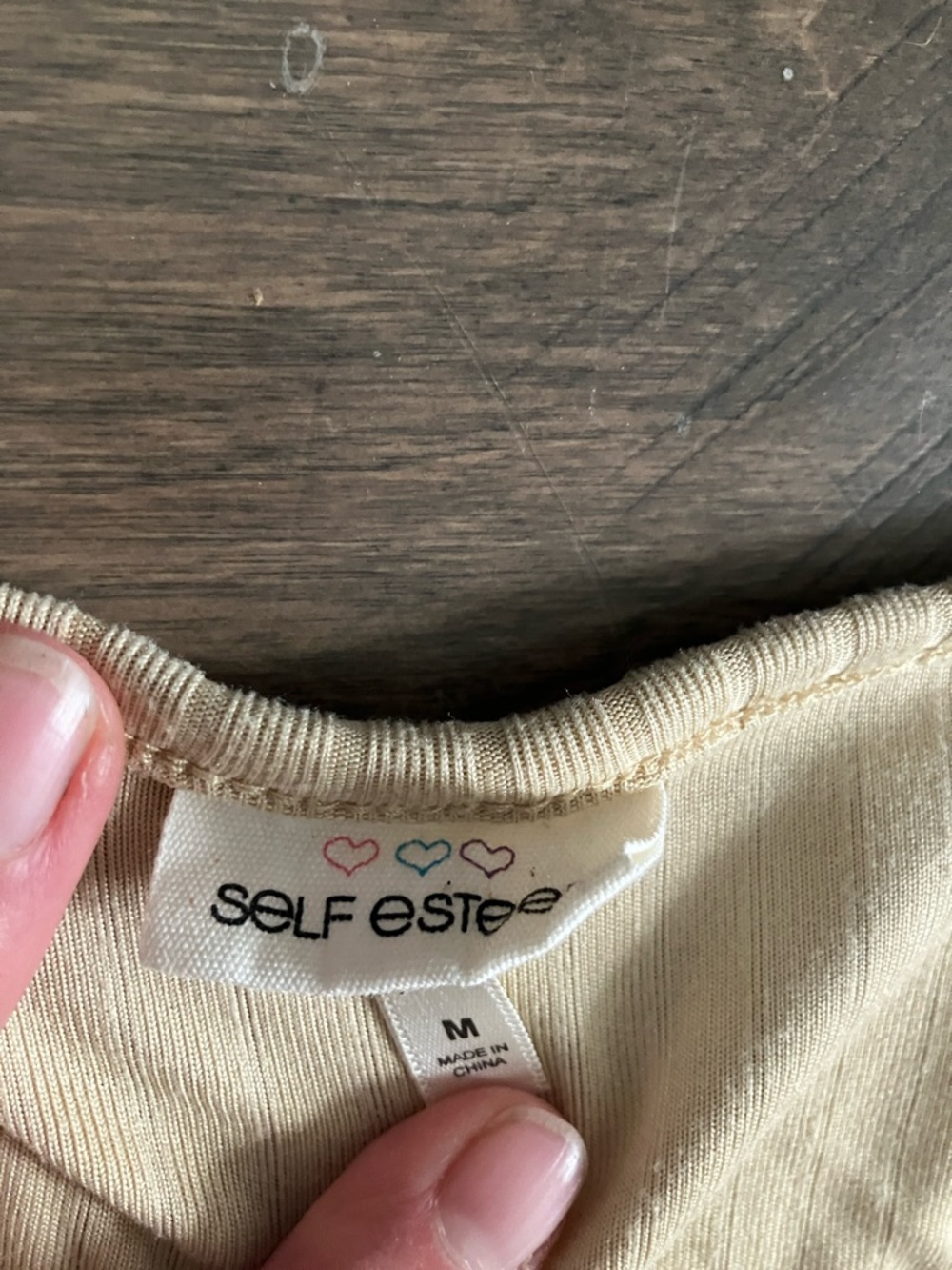 Self Esteem girls’ Ribbed Tie-Front Long Sleeve sweater jacket - tan - Picture 2 of 5